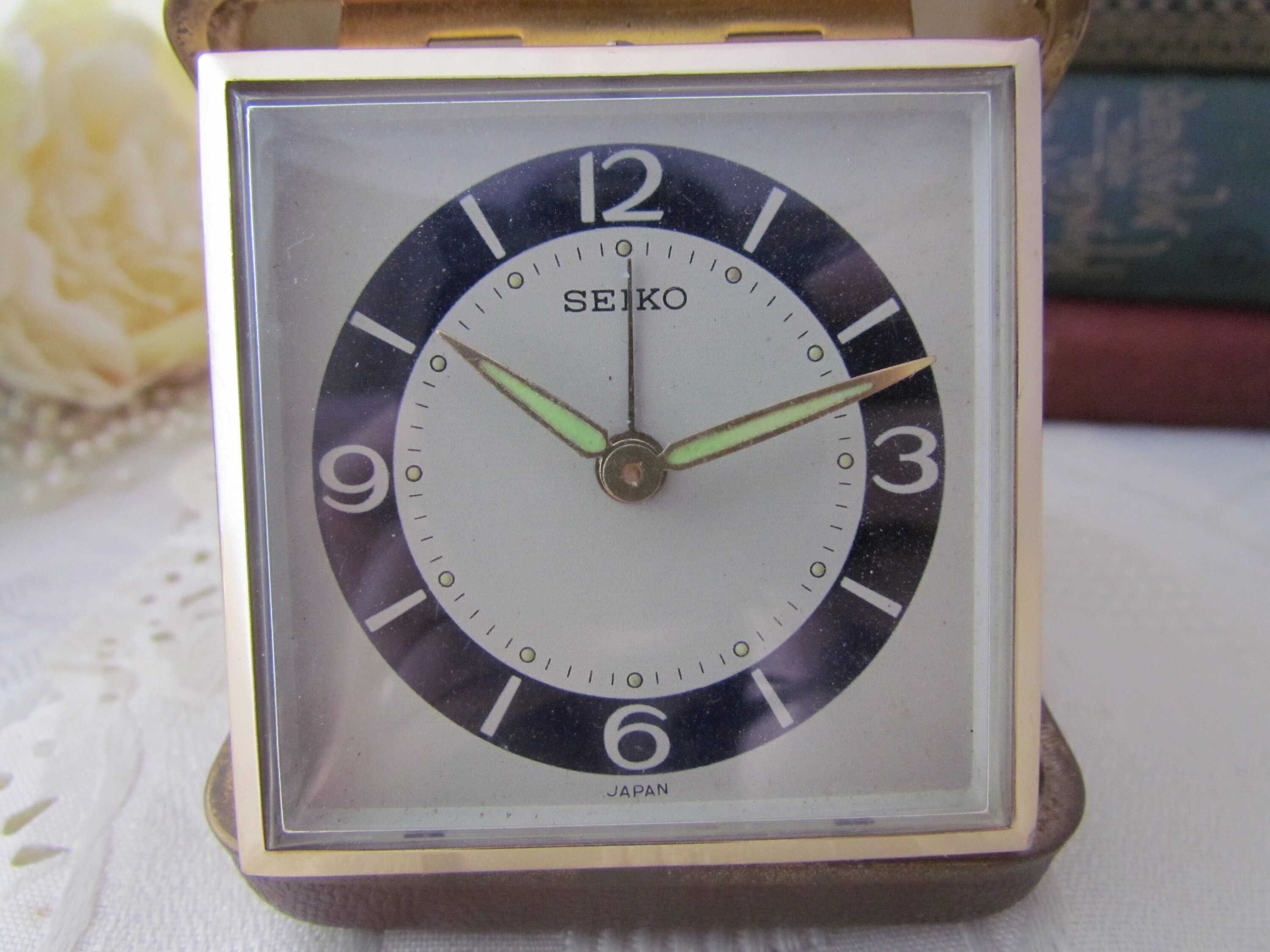 Vintage Seiko Travel Alarm Clock Hand Wound Mechanical Etsy