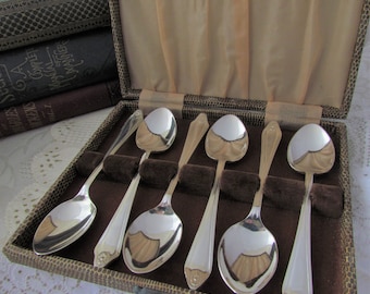 エレガントなヴィンテージの銀メッキティースプーン6本セット - Etsy 日本