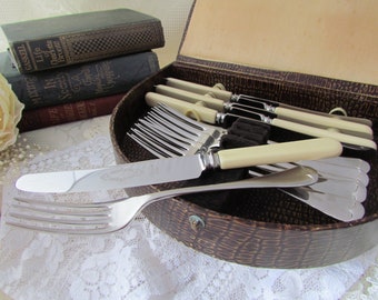 Canteen of Arthur Price Vintage Cutlery Atlas Staybrite Stainless Steel 42 Partial Set Flatware Atlas Staybrite Firth Stainless Flatware