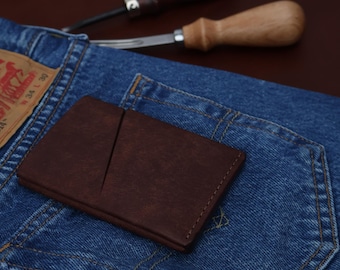 Keeper compacte minimalistische leren portemonnee