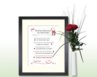 Gift Birthday |  Art printing | with or without frame |  Gift | Birthday | Son | Daughter | Dad | Mom | Ms. | Man | Girlfriend