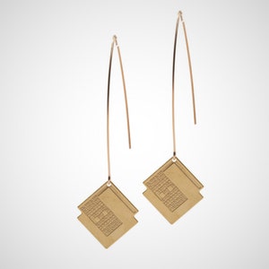 Jewish Earrings, Kabbalah Earrings, Kabbalah Jewelry, Gold Dangle Earrings, Hebrew Jewelry, Jewish Jewelry, Abundance, Made In Israel