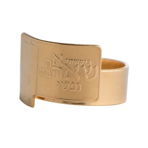 Liefdesring voor mannen, beloftering voor mannen, vergulde herenring, Joodse ring, Joodse sieraden, Joods jubileumcadeau, Joodse echtgenootring