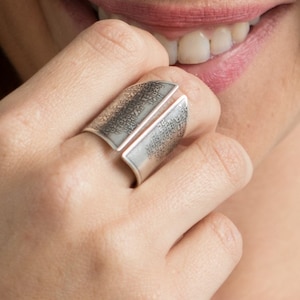 Jewish Ring, Hebrew Ring, Prayer Ring, Open Ring, Big Ring, Unique Silver Ring, Jewish Jewelry, Israeli Jewelry, Shema Israel, Shema Jewelry