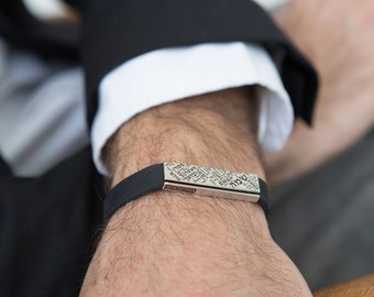 Braccialetto in pelle con preghiera ebraica, placcato argento, regalo ebraico