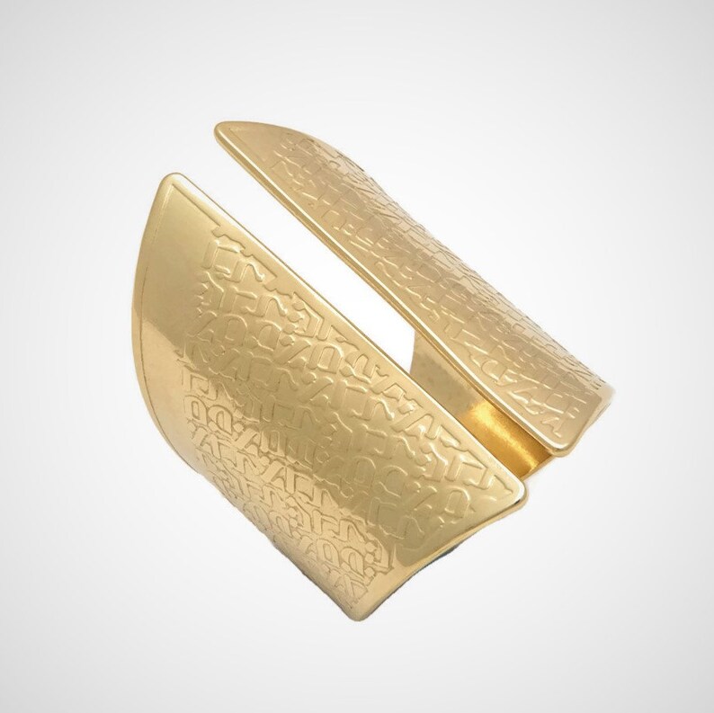 Statement Ring Gold Ring Open Ring Jewish Ring Hebrew Etsy