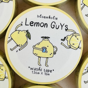 Lemon Guys Washi Tape – Funny Kawaii Lemon Washi Tape for Happy Planning & Crafts
