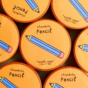 Pencil Washi Tape / Cute and Kawaii Stationery / Funny illustration