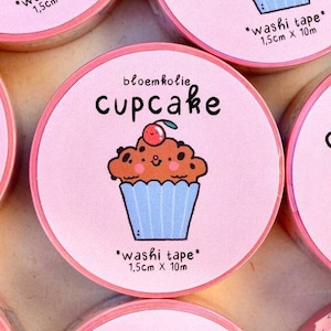 Cupcake Washi Tape - Sweet Cupcake Illustrations for Crafts and Stationery