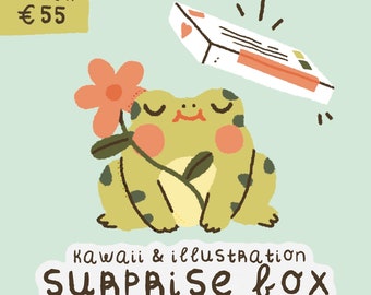 BOITE SURPRISE / Kawaii et Illustrations / Boîte à Papeterie / Boîte à Secrets / Boîte Surprise