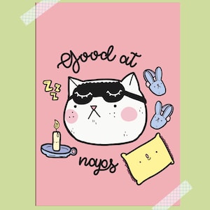 Good at Naps Cat (print)