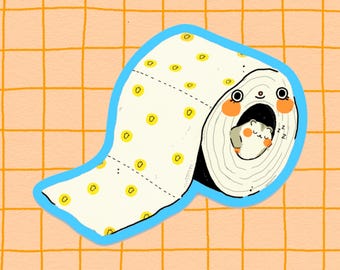 Naptime Hamster Sticker / Waterproof & Dishwasher safe / Kawaii illustration