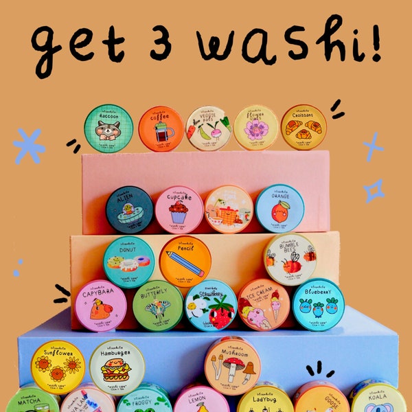 Offerta nastro Washi / scegli 3 modelli di nastro Washi / offerta scontata