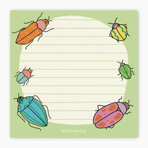 Blocco note Beetle / Blocco note Sticky Notes / Cancelleria Kawaii carina