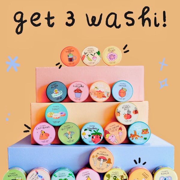 Offerta nastro Washi / scegli 3 modelli di nastro Washi / offerta scontata