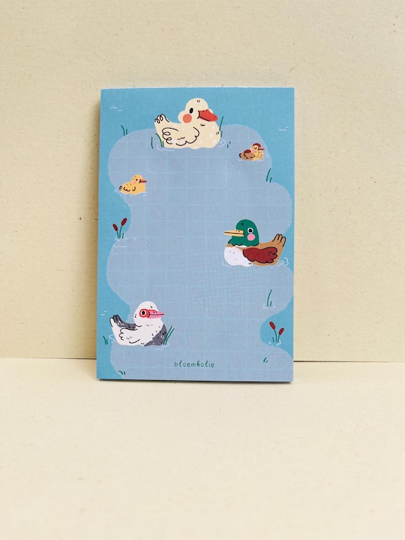 Duck Pond Notepad – Kawaii Ducklings Memo Pad for Notes, To-Do Lists & Journaling (50 Sheets)
