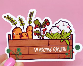 I'm Rooting for You Sticker / Vegetable Garden Sticker / Potager / Kitchen garden stickers