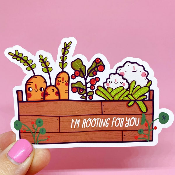 I'm Rooting for You Sticker / Vegetable Garden Sticker / Potager / Kitchen garden stickers
