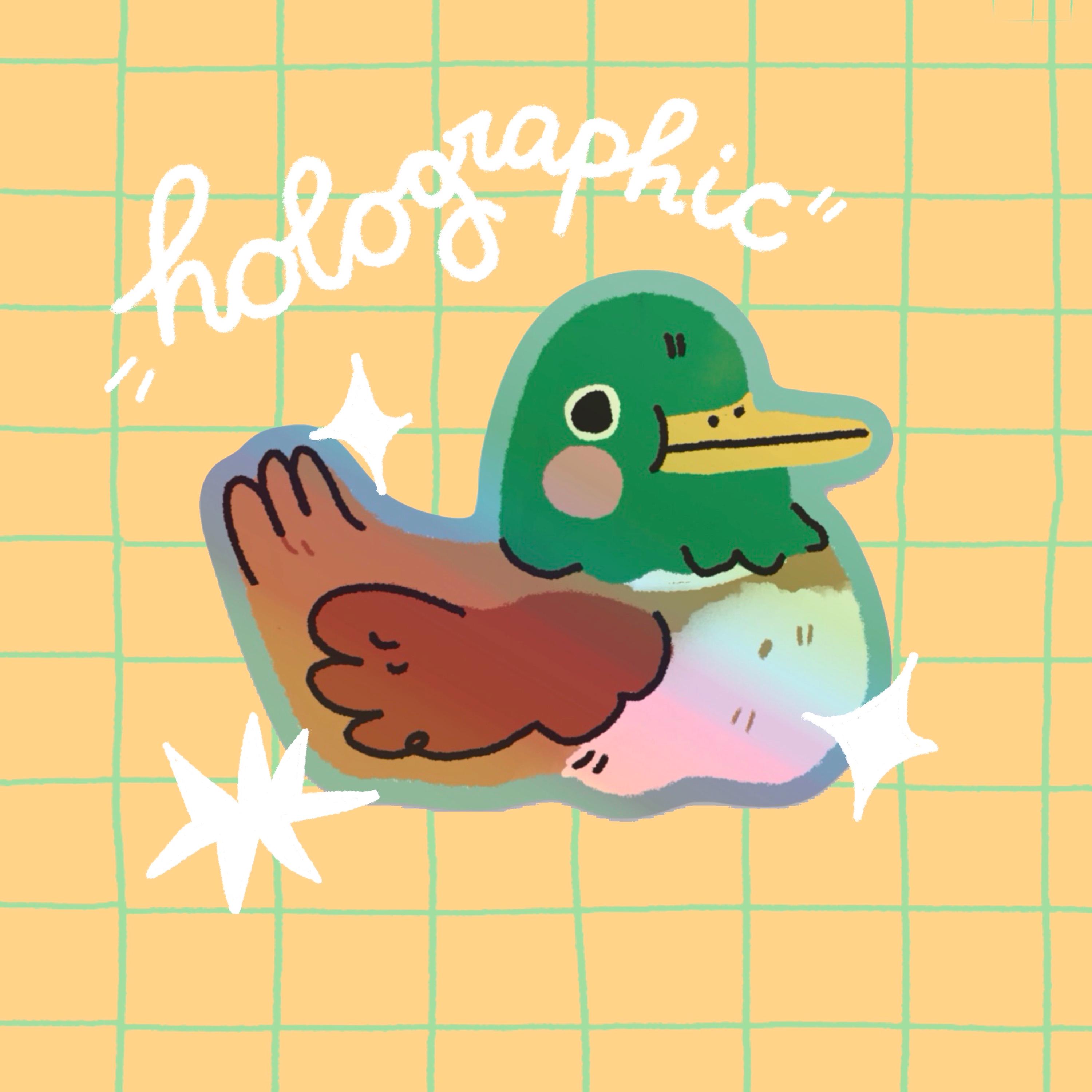 Duck Holographic Vinyl Sticker, Waterproof Just Like a Real Duck - Etsy