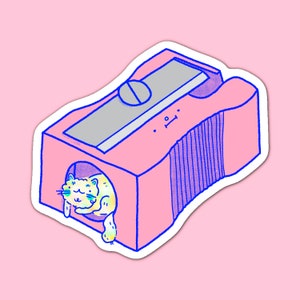 Fred the Stationery Cat Vinyl Sticker, décalcomanies mignonnes et Kawaii