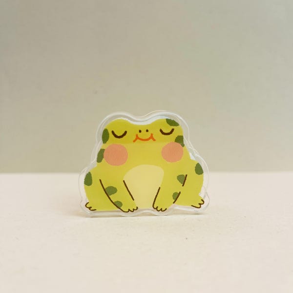 Frog Acrylic Clip – Kawaii Frog Stationery Accessory for Notebooks, Journals & Planners (5cm) / The cutest, Kawaii Paperclip and Stationery