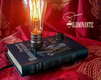 Book lamp Retro Table Lamp "Iluminante" by Copper Cat Art Group Steampunk handwork