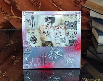 4x6 inch, 10x15 mm Steampunk photo frame "Mr. Steampunk", Picture Frames, Wedding Gifts, Decor, Birthday gifts, Industrial decor, Dieselpunk