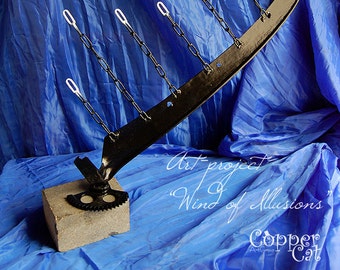 Metal sculpture "Angel of the Past" from "Copper Cat Art Group". Unique. Retro-elements. Dieselpunk. Metal Art