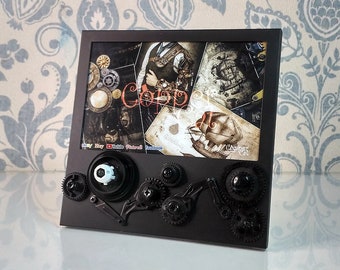 Marco de fotos Steampunk 4x6, marcos de fotos, favores de boda, regalos de boda Steampunk, decoración, regalos de cumpleaños, Dieselpunk