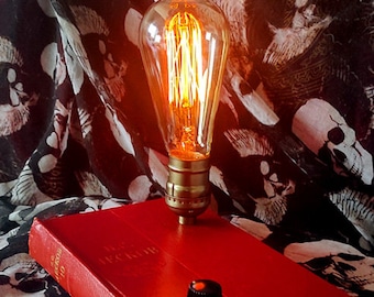 Book lamp Retro Table Lamp "Iluminante" by Copper Cat Art Group Steampunk handwork