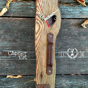 Reloj de pared Steampunk "Puerta vieja" de Copper Cat Art Group Decoración retro del hogar "LuckyTime Project"