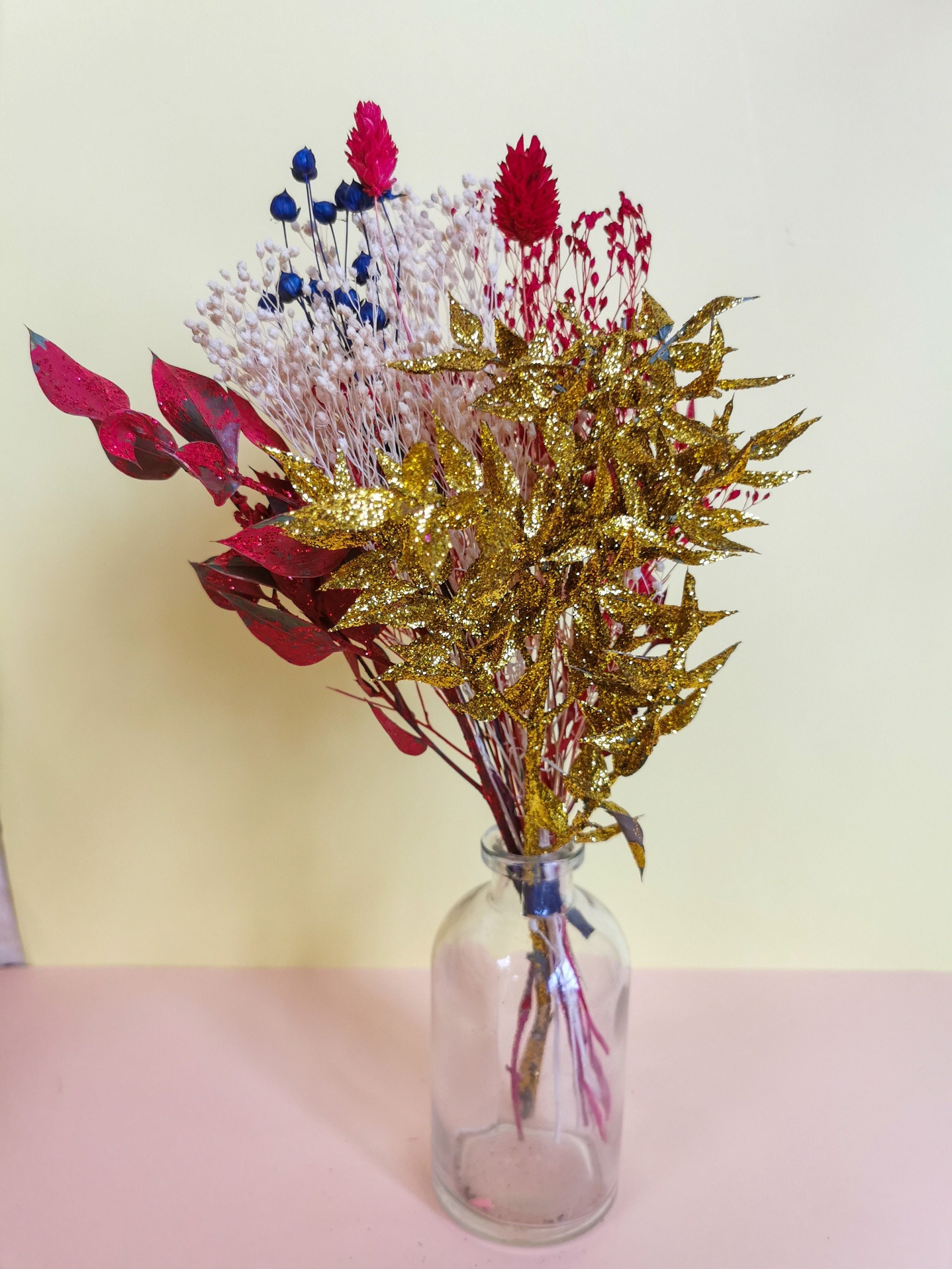 Bouquet de Fleurs Séchées Doré