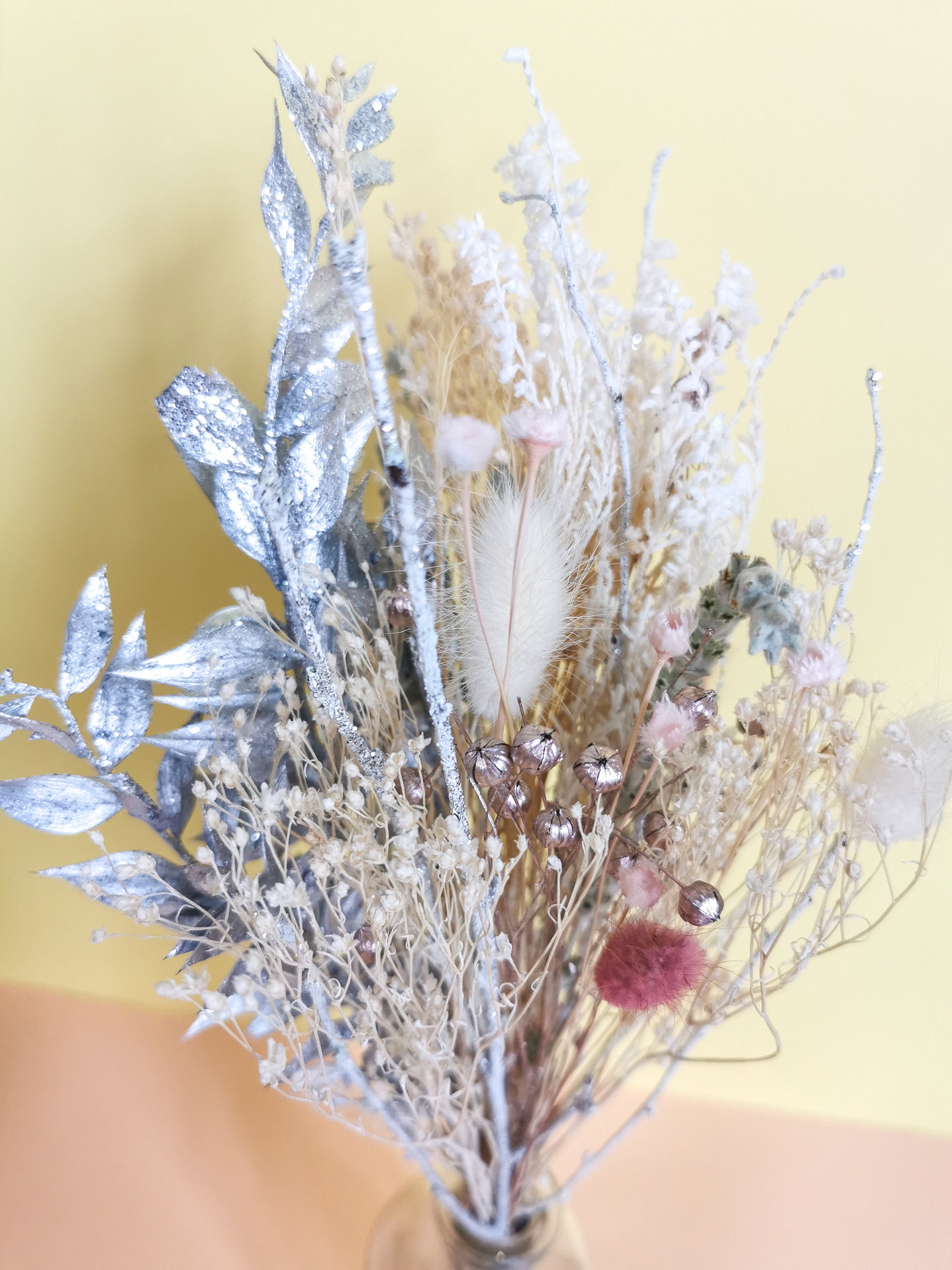 Bouquet de Fleurs Séchées Argenté