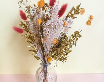 Bouquet of golden dried flowers