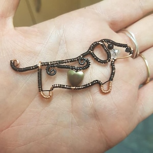 Custom Wire Wrapped Dog Necklace: Artisan Copper Pet Pendant