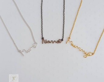 Custom Made Wire Word/Name Necklace