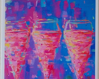 Pink Champagne Print