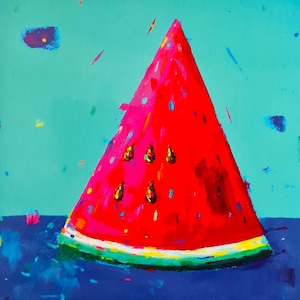 Watermelon Square Postkarte