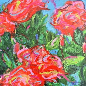 Cartão postal de rosas