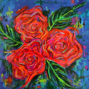 Cartão Postal Quadrado Rosas