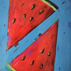 Wassermelonenscheiben Postkarte