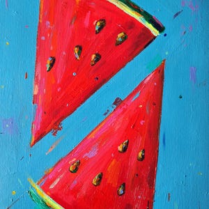 Watermelon Slices, Original Painting