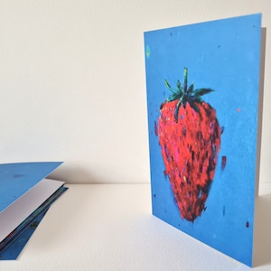 Carte de voeux aux fraises