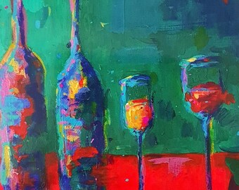 Cartolina Prosecco e Vino Rosso