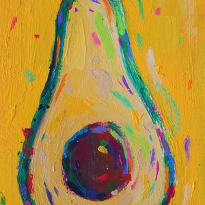 Aguacate / Arte culinario / Postal original de pared / Pintura / Decoración del hogar / Arte de cocina