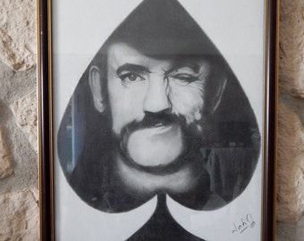 Lemmy Kilmister portrait, "Ace of Spades"