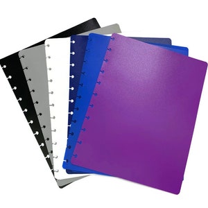 Poly Discbound  covers, light weight and flexible, page dividers.