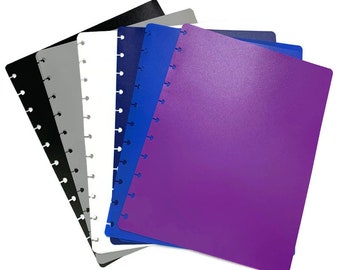 Poly Discbound  covers, light weight and flexible, page dividers.