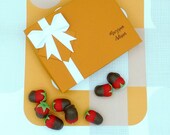Chocolate Dipped Marzipan Strawberries Box Of 20 Foodie Gift Thank You Present