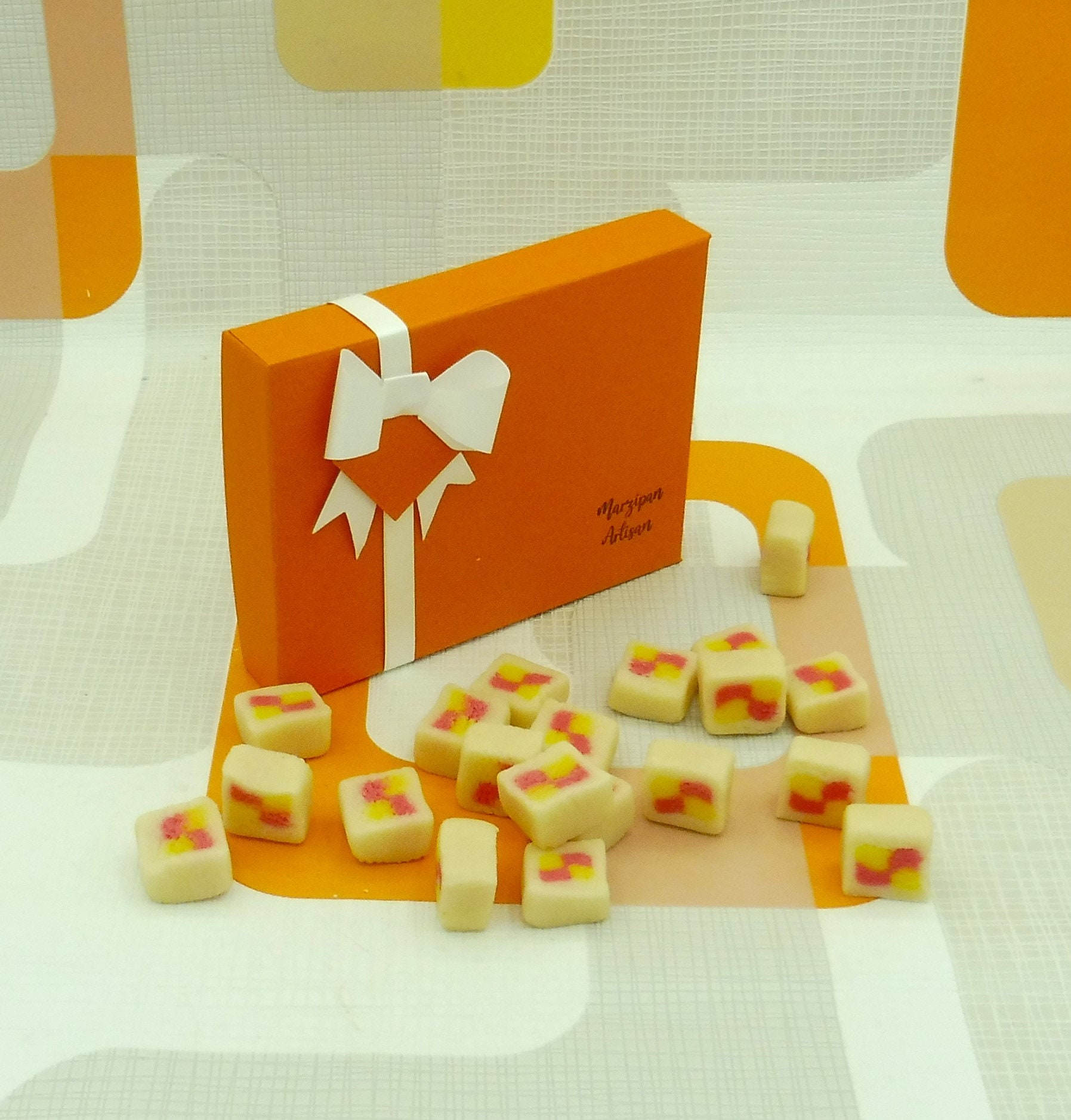 Battenberg Bites Box of 20 Marzipan Mini Battenburg Bites - Etsy UK